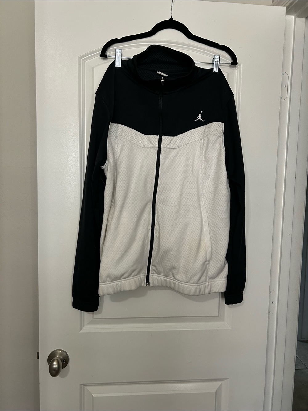 Jordan Black & White Zip-Up Bomber Jacket